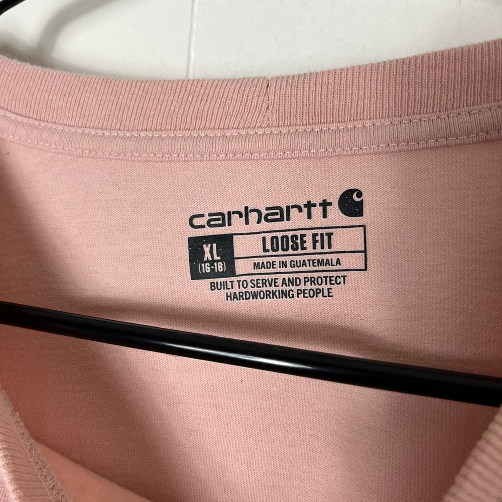 Carhartt Loose Fit Pink Long Sleeve Tee - Picture 3 of 5